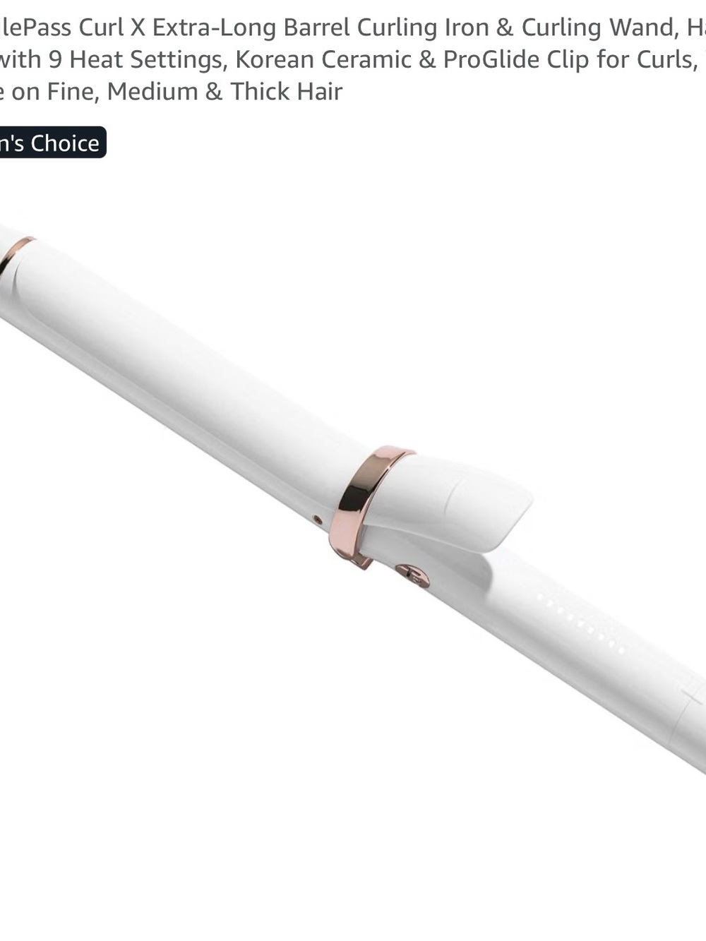 T3 single pass long barrel 1 1/4 curling iron